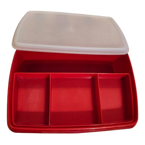 Tupperware Other - Vintage Tupperware Red Stow-N-Go Tote Box Craft Sewing Beads Tackle 767 768 769